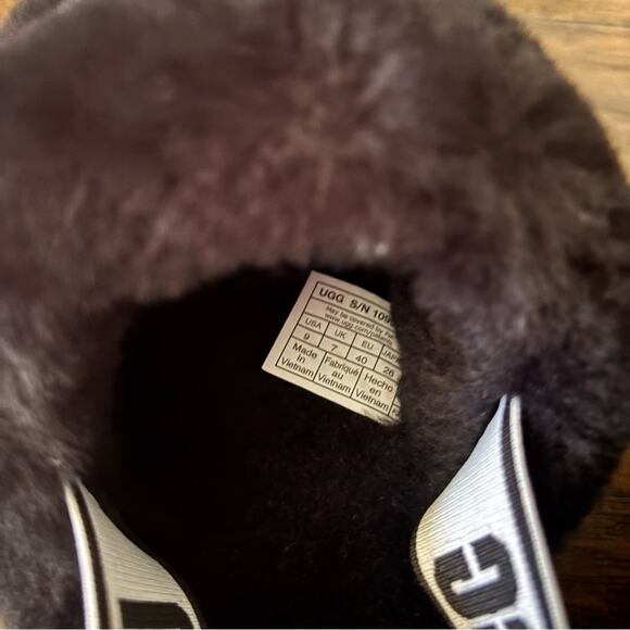 UGG Midnight Black Plush Slippers - Picture 6 of 6